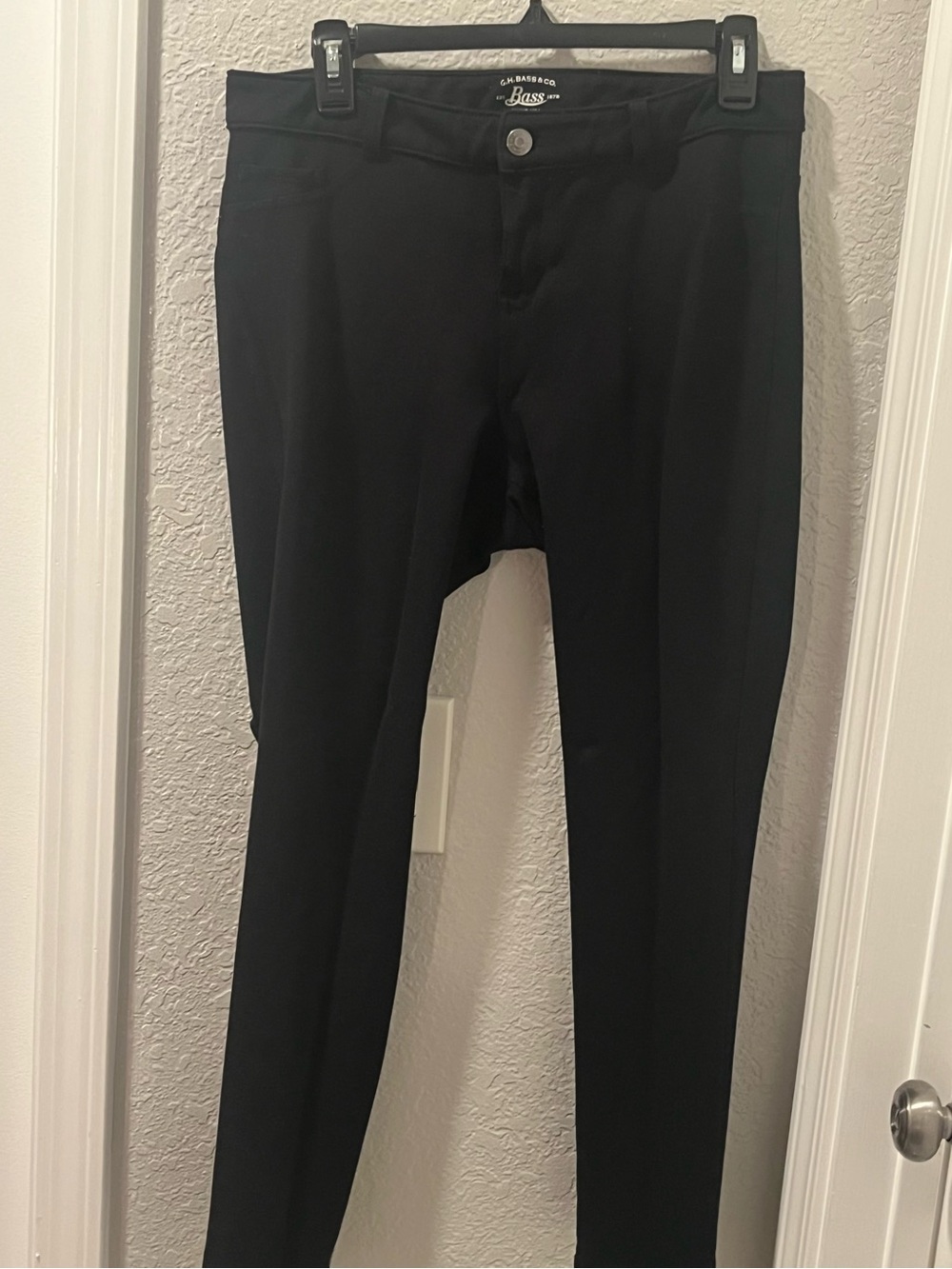 PETITE Bass Womens Black Pants - Tailored Fit